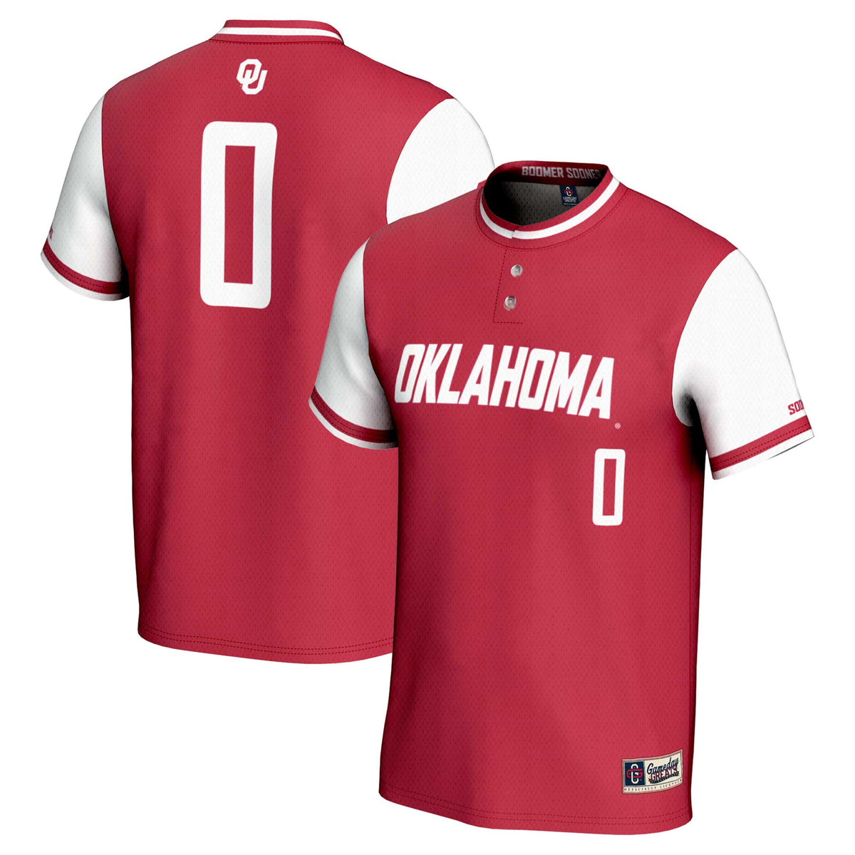Softball Oklahoma Sooners crimson jersey