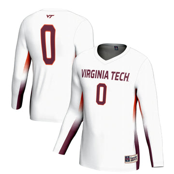 Volleyball Virginia Tech Hokies white Fashion jersey
