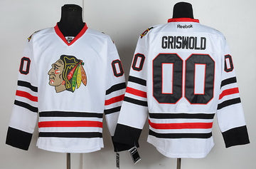 Clark Griswold Chicago Blackhawks white jersey