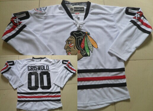 Clark Griswold Chicago Blackhawks white Winter Classic jersey
