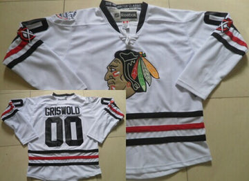 Clark Griswold Chicago Blackhawks white Winter Classic jersey