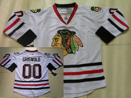Clark Griswold Chicago Blackhawks white Throwback jersey