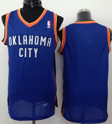 Custom Oklahoma City Thunder blue jersey