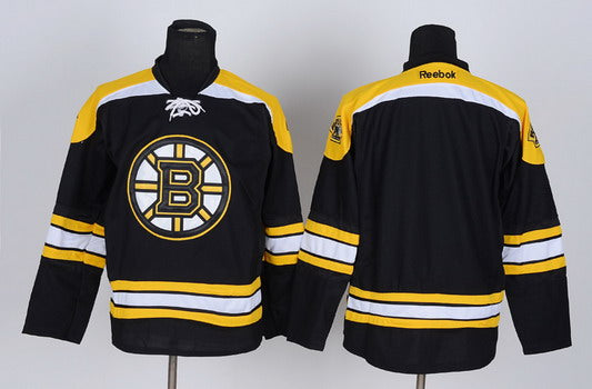 Custom Boston Bruins black jersey