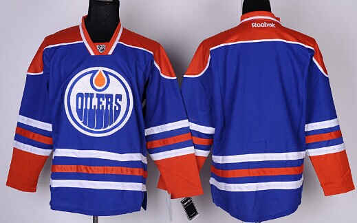 Blank Royal Edmonton Oilers blue jersey