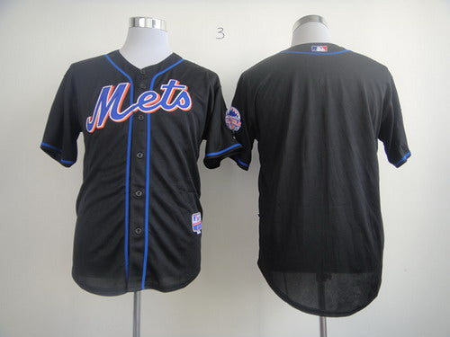 Custom New York Mets black jersey