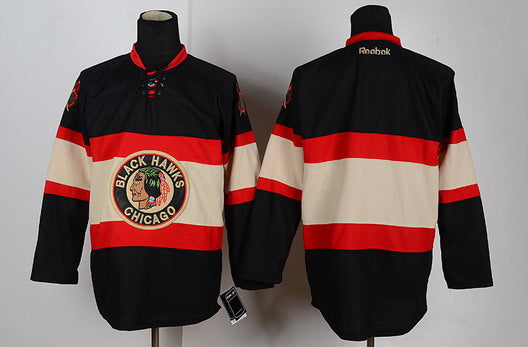 Custom Chicago Blackhawks black Third jersey