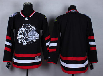 Custom Chicago Blackhawks black Stadium Series jersey