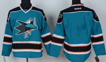 Custom San Jose Sharks blue jersey