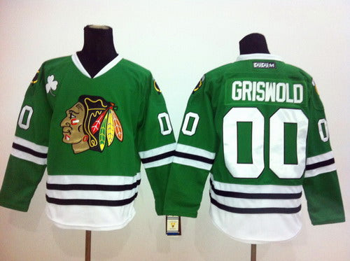 Clark Griswold Chicago Blackhawks green Throwback jersey