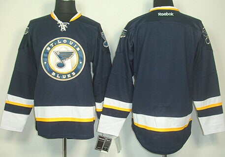Custom St. Louis Blues navy Third jersey