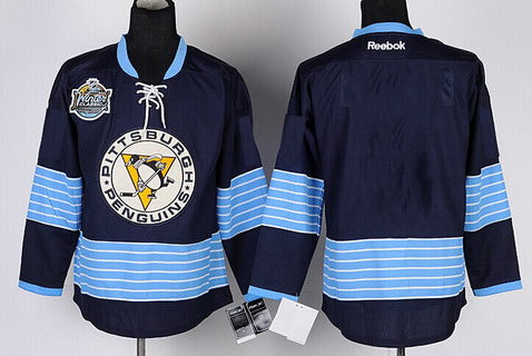 Custom Pittsburgh Penguins navy Third jersey