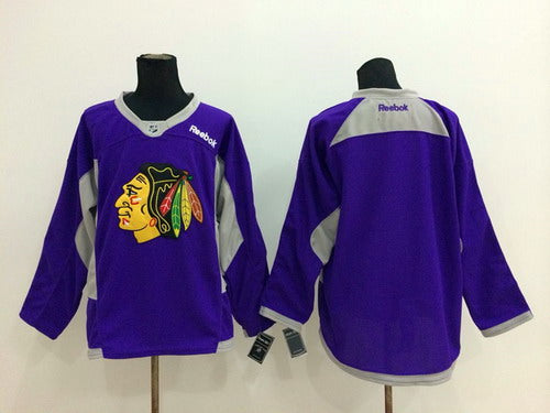 Custom Chicago Blackhawks purple jersey