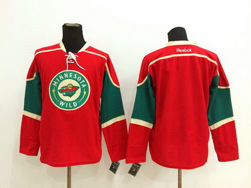 Custom Minnesota Wild red jersey