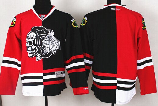 Custom Chicago Blackhawks red jersey