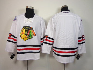 Custom Chicago Blackhawks white Winter Classic jersey