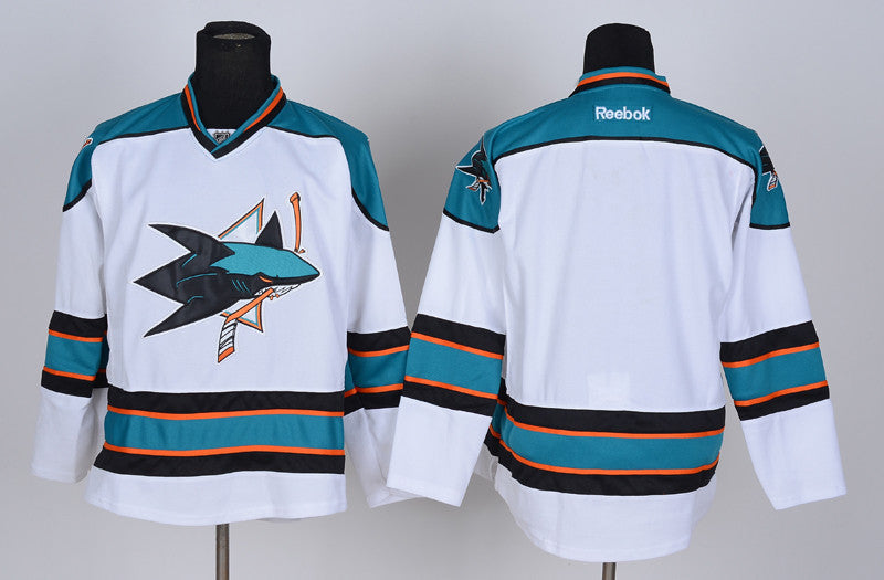 Custom San Jose Sharks white jersey