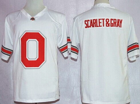 Blank Buckeyes Pride Ohio State Buckeyes white Fashion jersey