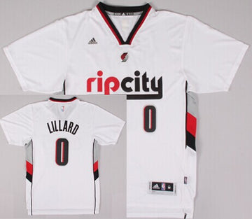 Damian Lillard Rip Portland Trail Blazers white jersey