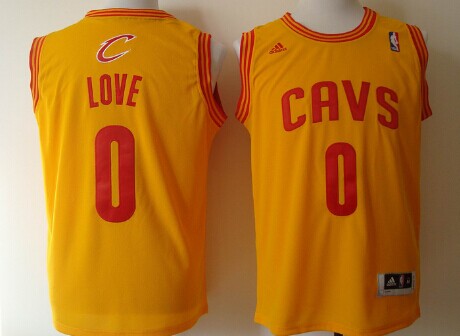 Kevin Love Revolution Cleveland Cavaliers yellow jersey