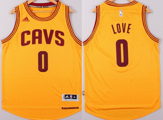 Kevin Love Revolution Cleveland Cavaliers yellow jersey