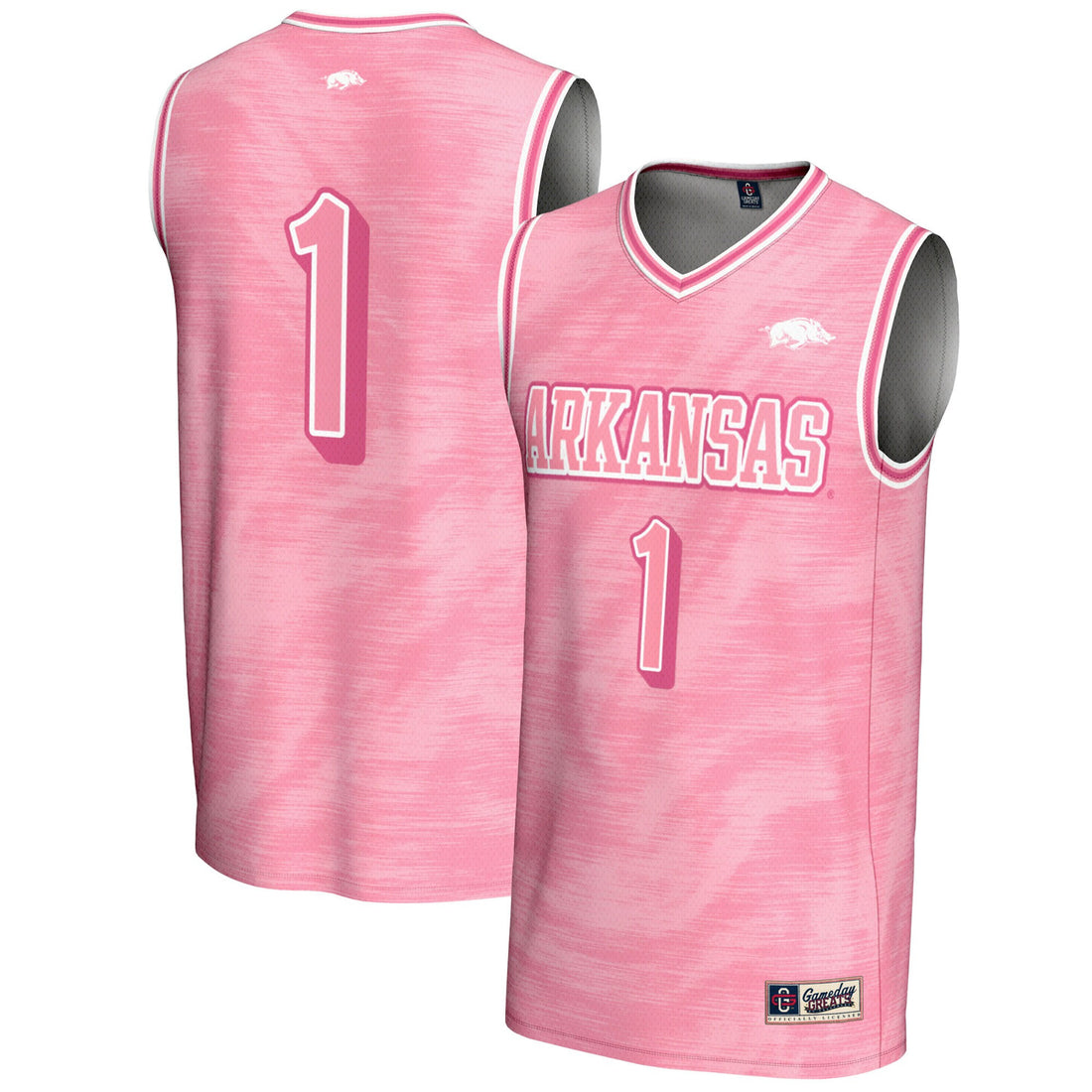 Arkansas Razorbacks pink jersey