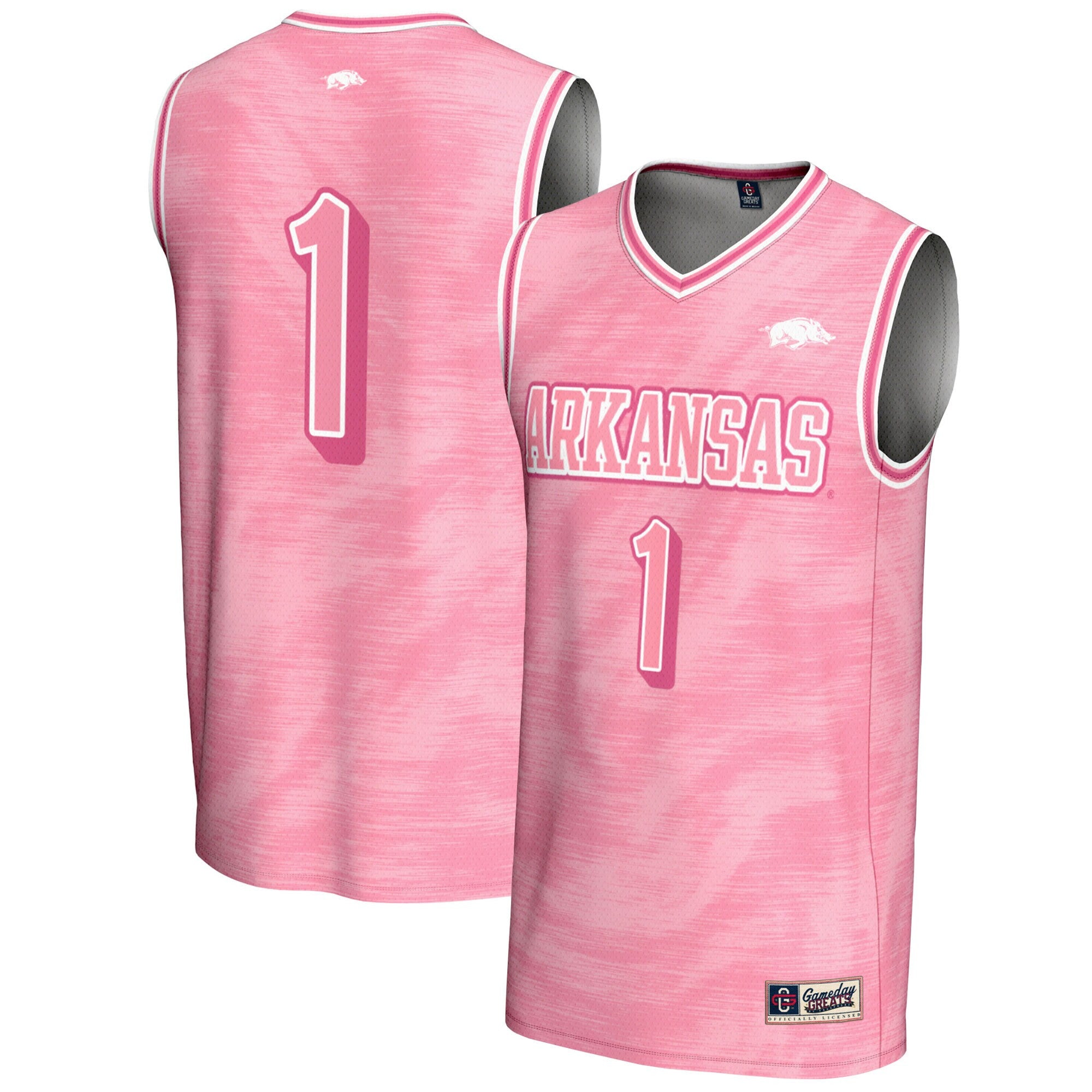 Arkansas Razorbacks pink jersey