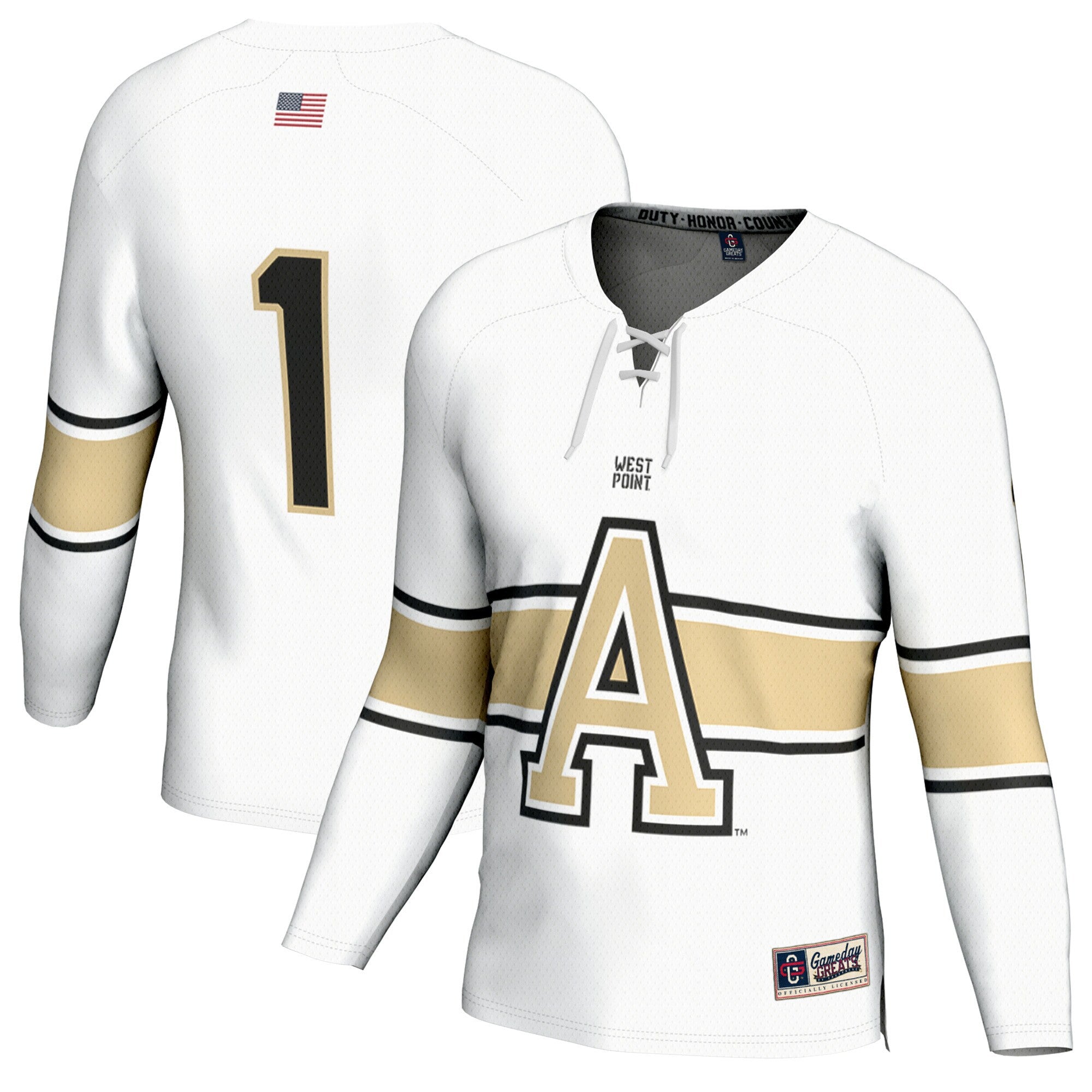 Army Black Knights white Fashion jersey