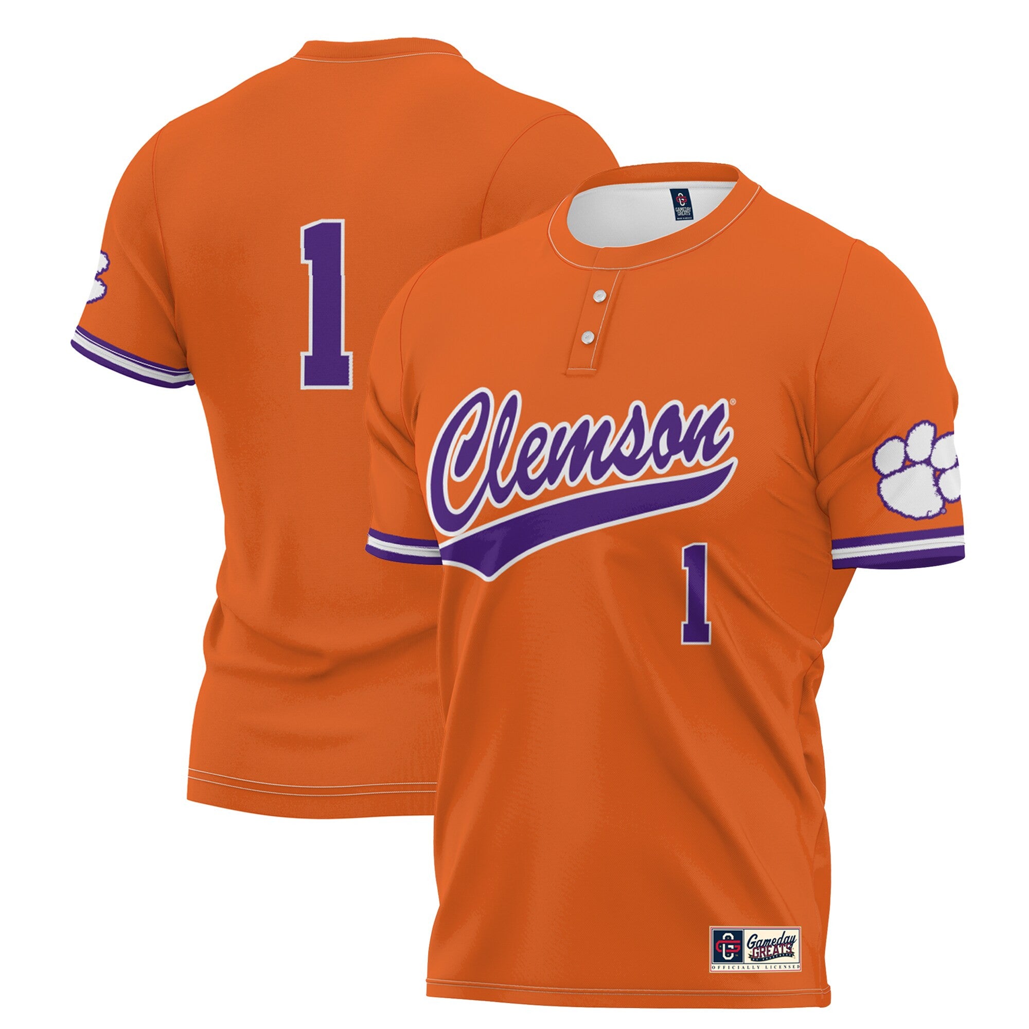 Softball Clemson Tigers orange jersey