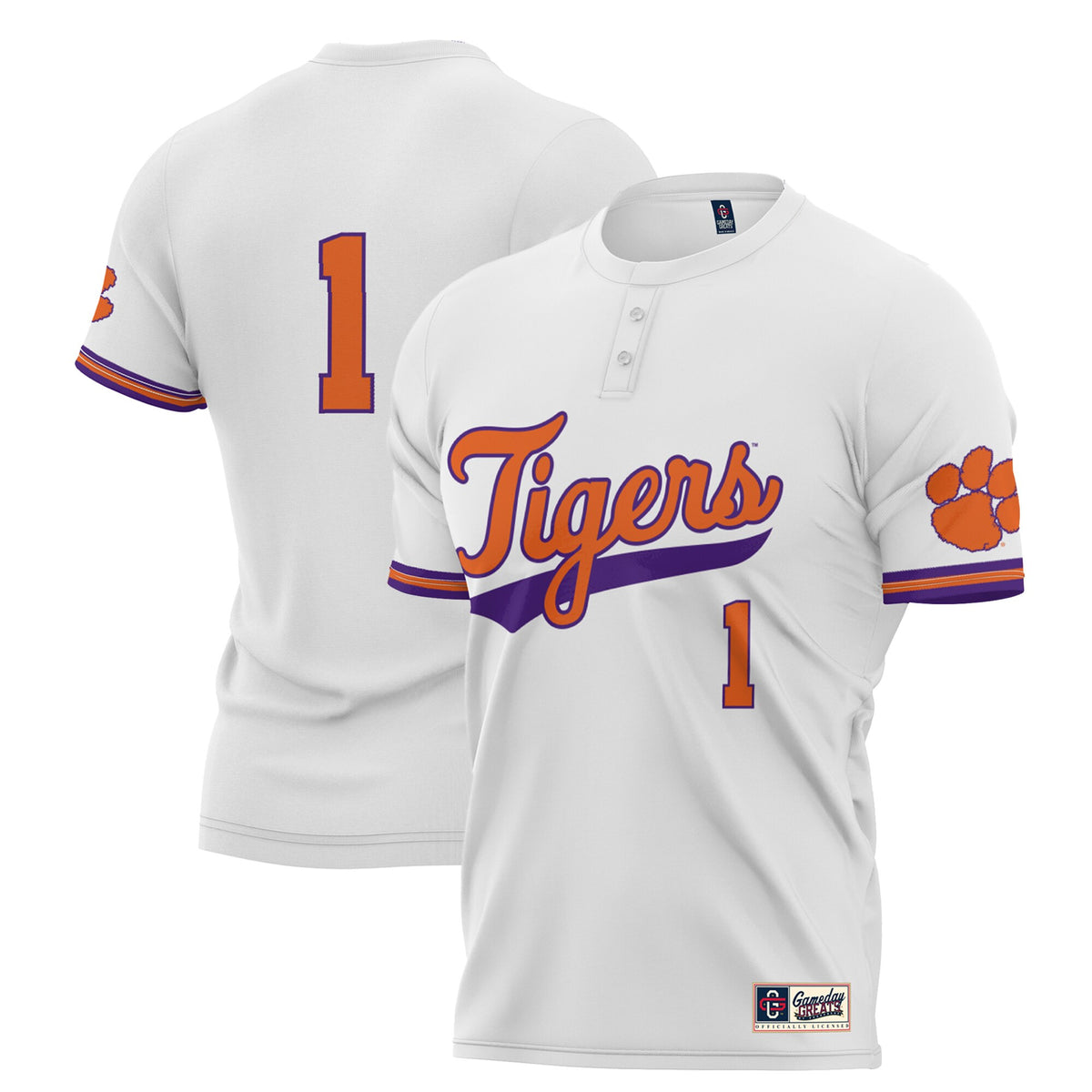 Softball Clemson Tigers white jersey