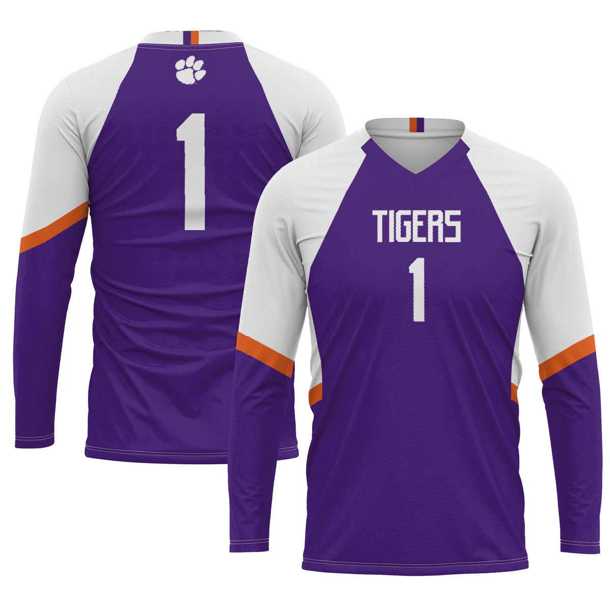 Volleyball Clemson Tigers purple jersey