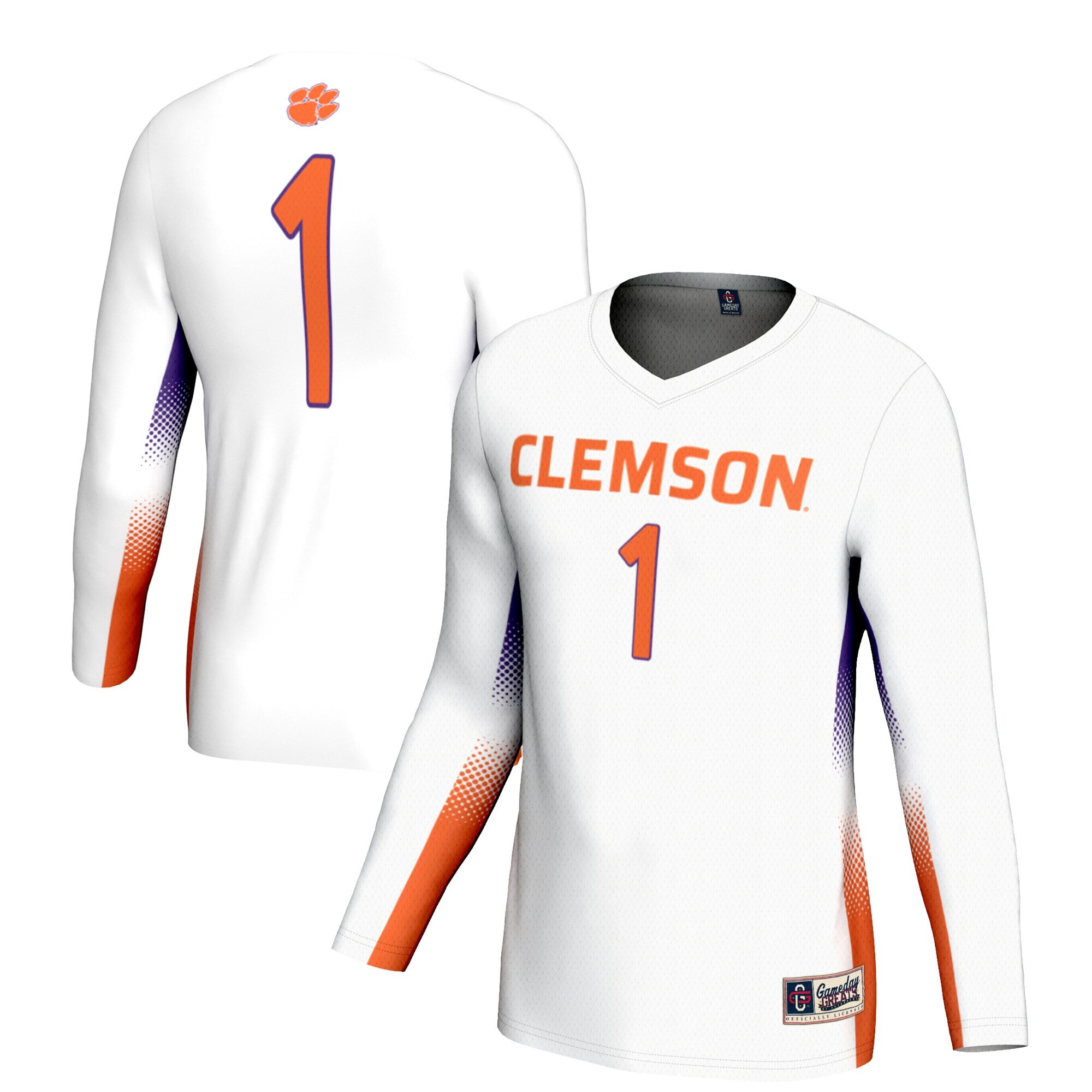 Volleyball Clemson Tigers white jersey