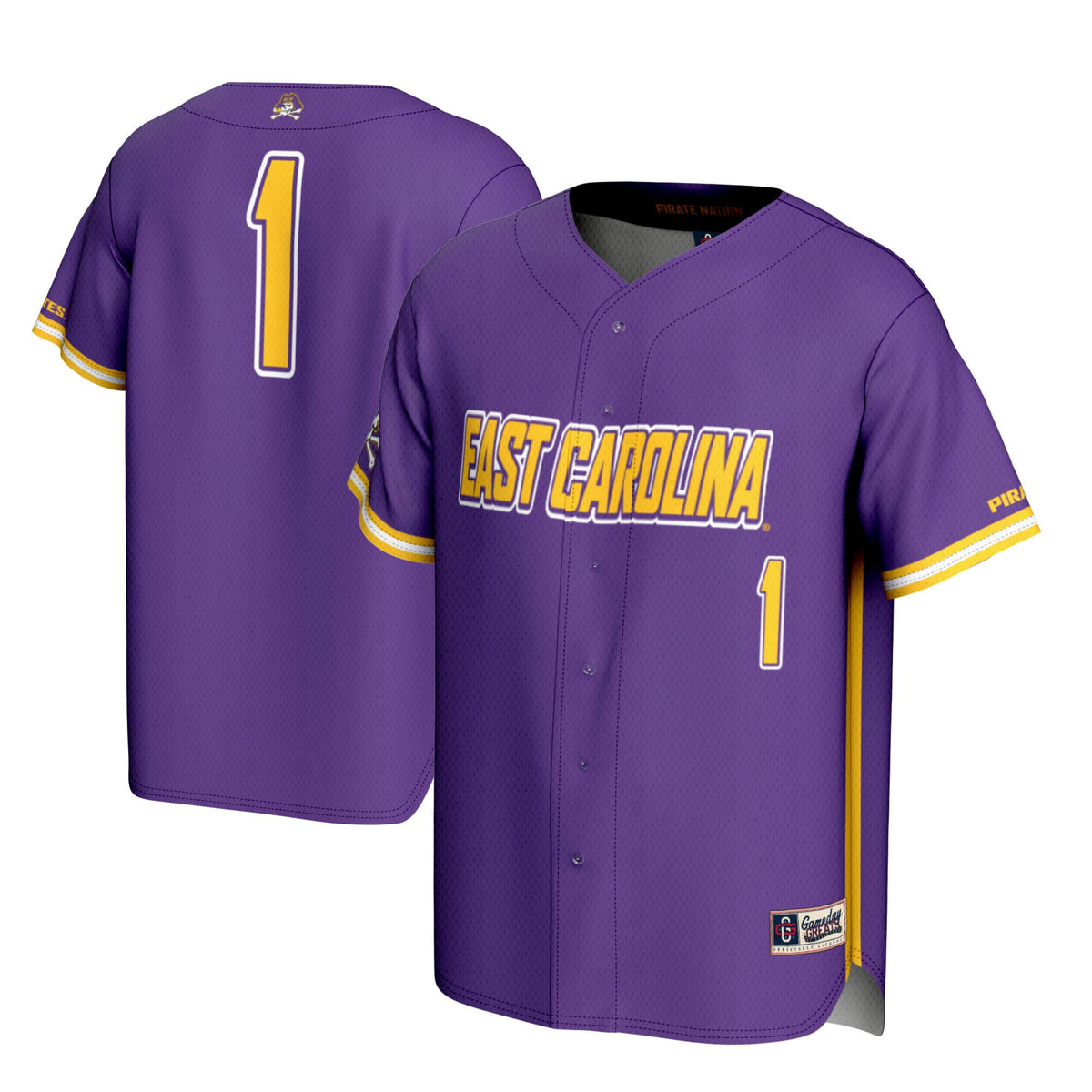 ECU Pirates purple jersey