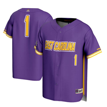 ECU Pirates purple jersey