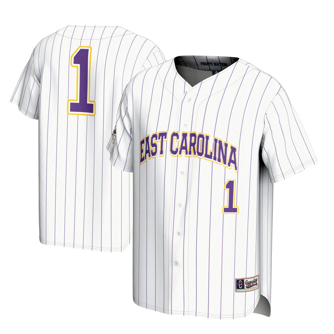 ECU Pirates white jersey