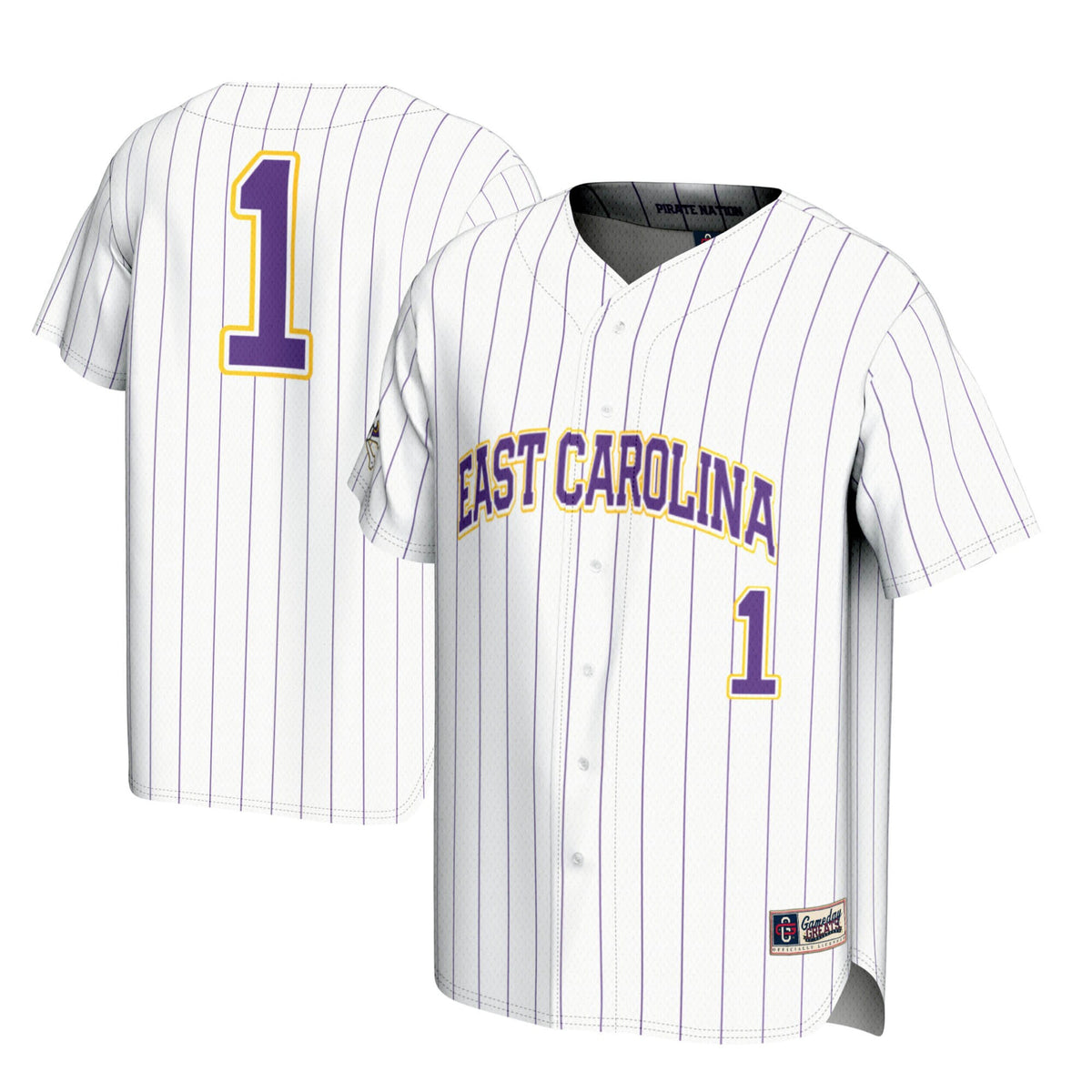 ECU Pirates white jersey