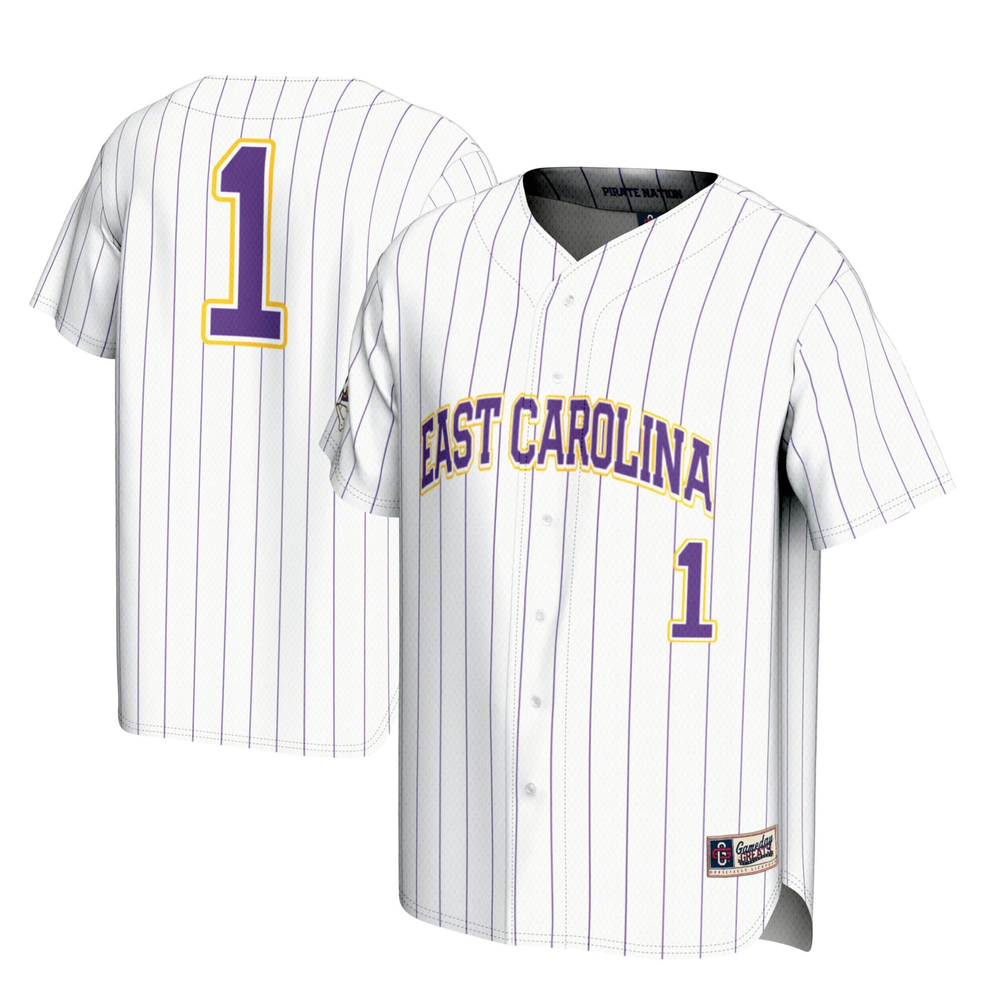 ECU Pirates white jersey