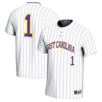 Softball ECU Pirates white jersey
