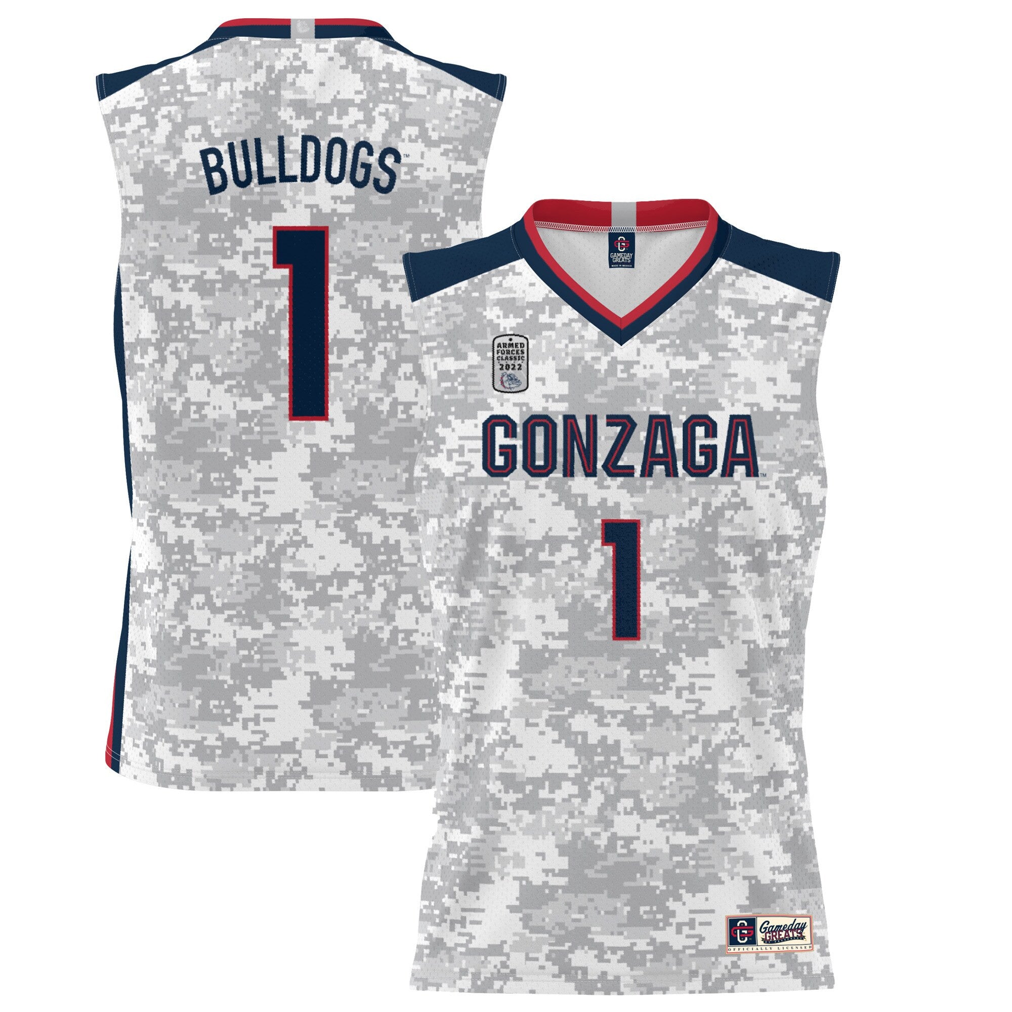 Gonzaga Bulldogs white Classic jersey
