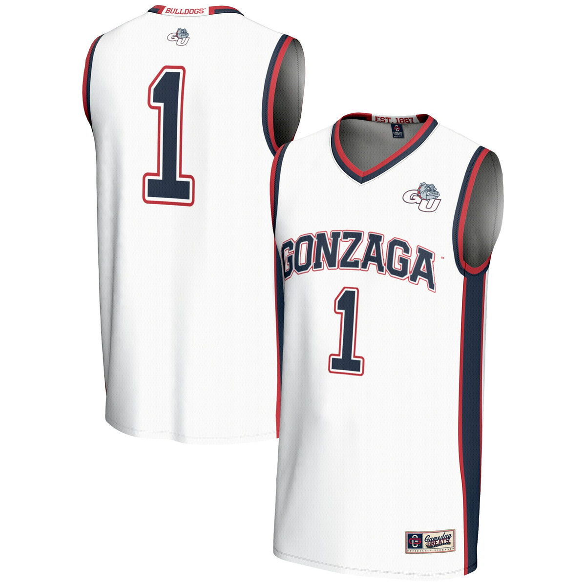Gonzaga Bulldogs white jersey