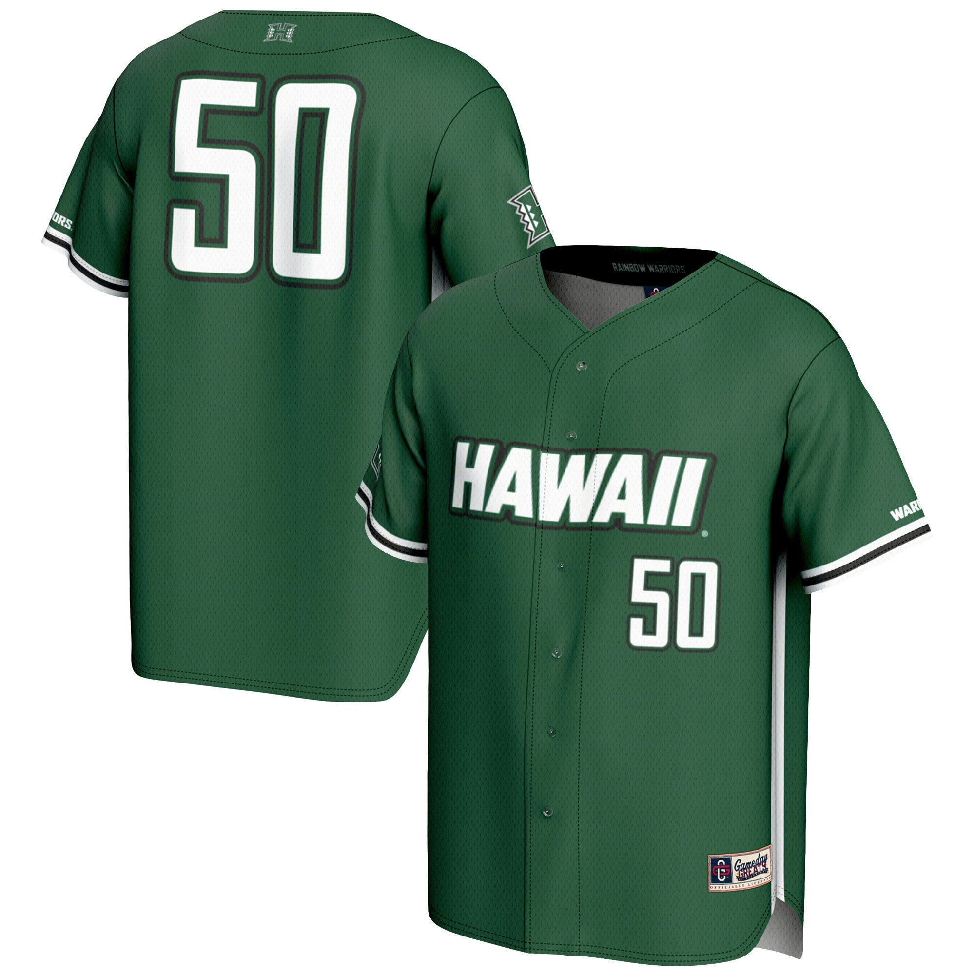 Hawaii Rainbow Warriors green jersey