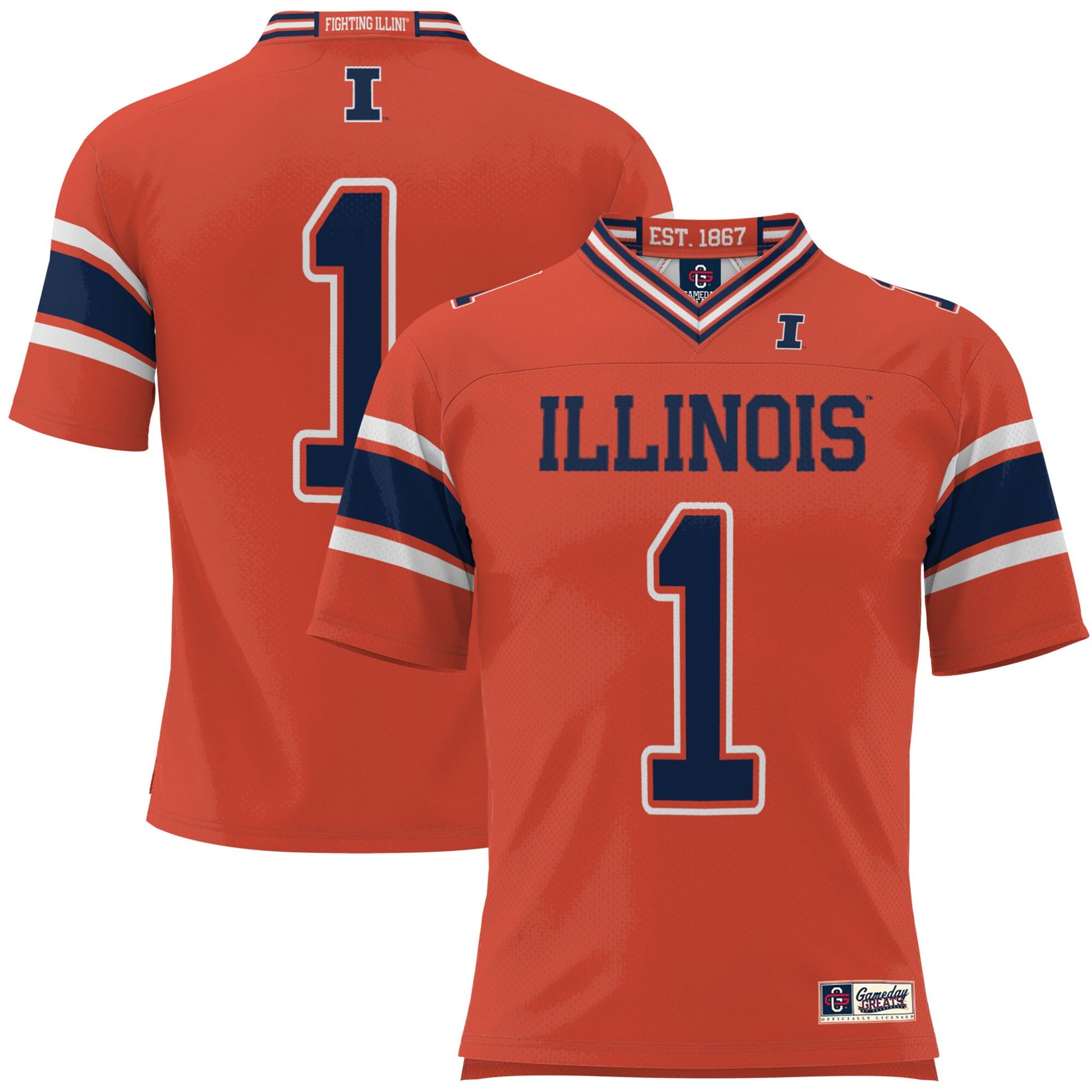 Illinois Fighting Illini orange jersey