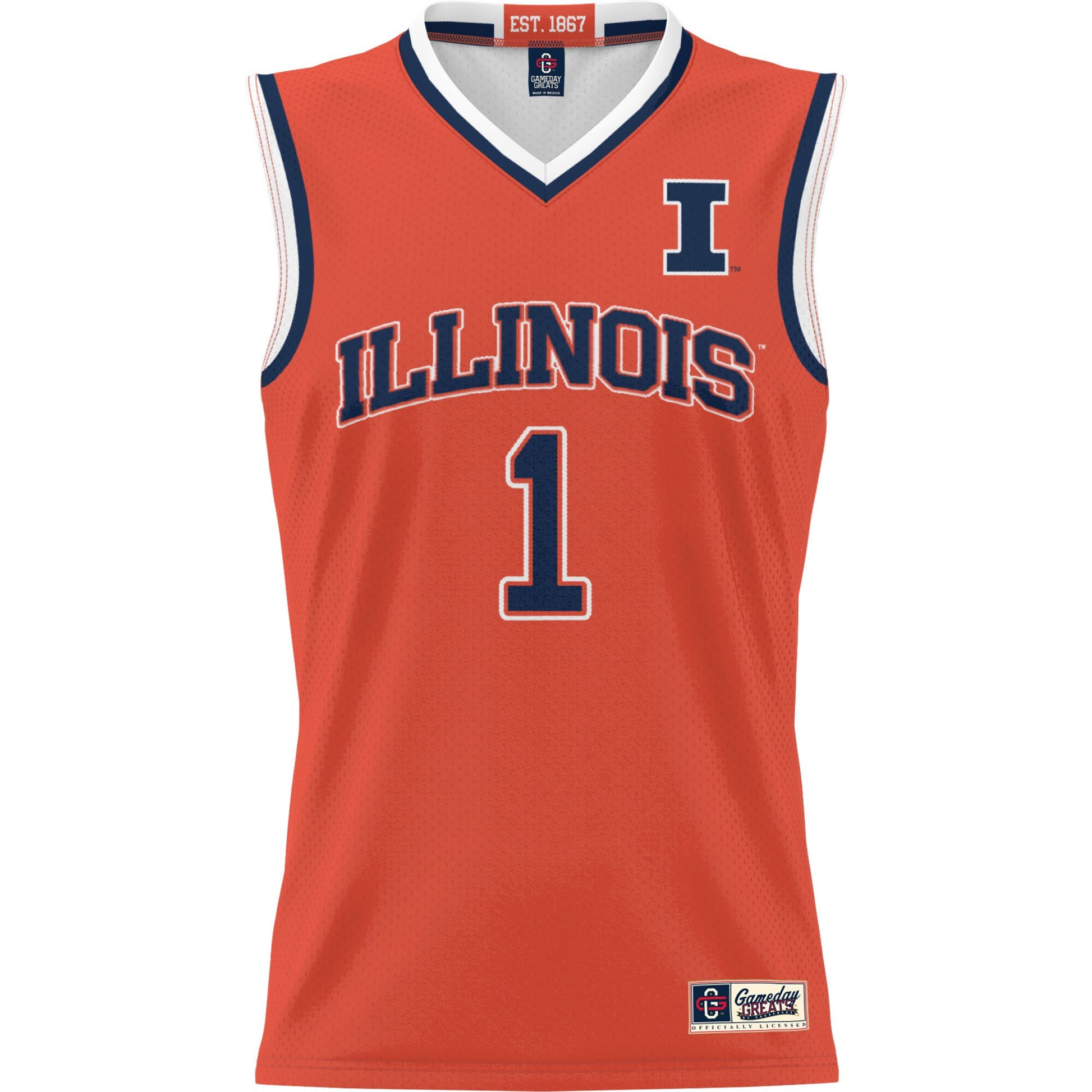 Illinois Fighting Illini orange jersey
