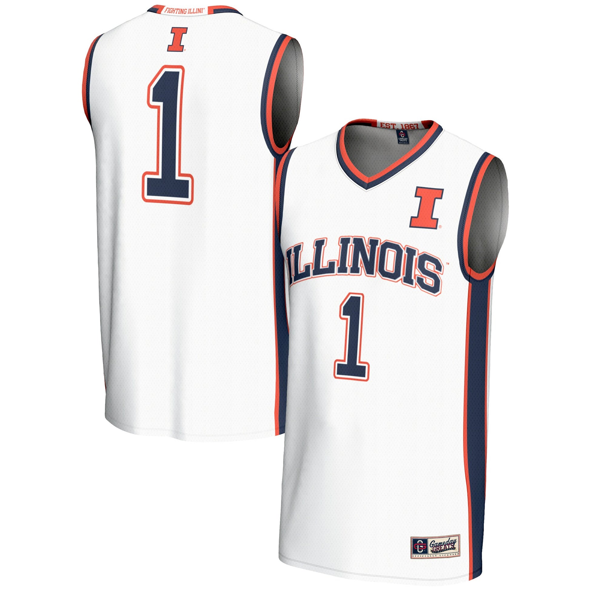 Illinois Fighting Illini white jersey