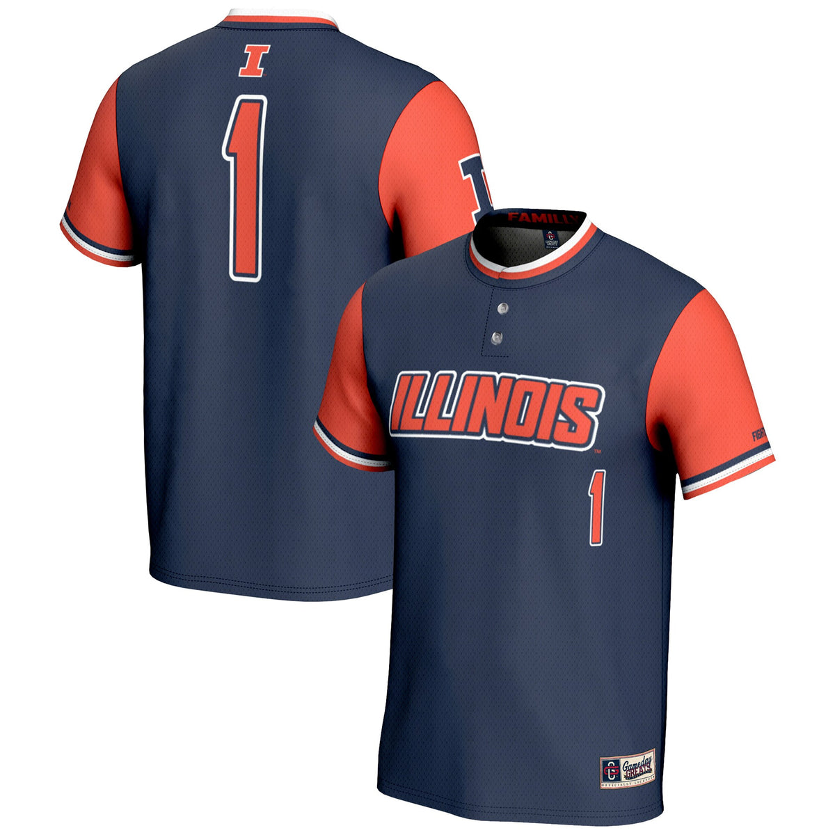 Softball Illinois Fighting Illini navy jersey