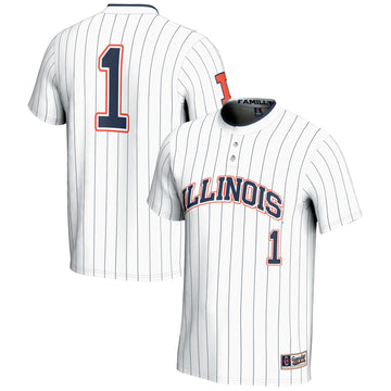 Softball Illinois Fighting Illini white jersey