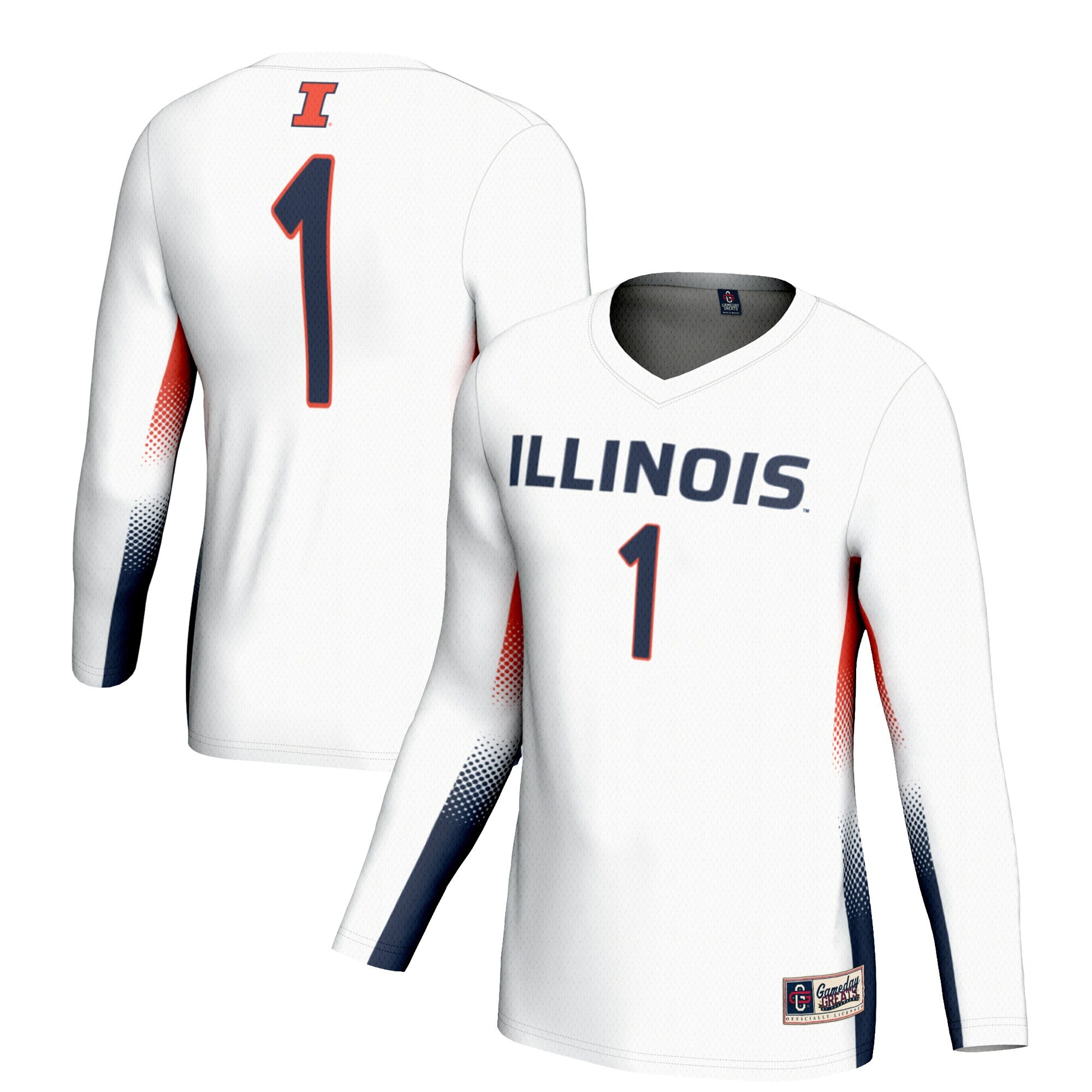 Volleyball Illinois Fighting Illini white jersey