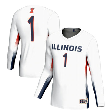Volleyball Illinois Fighting Illini white jersey