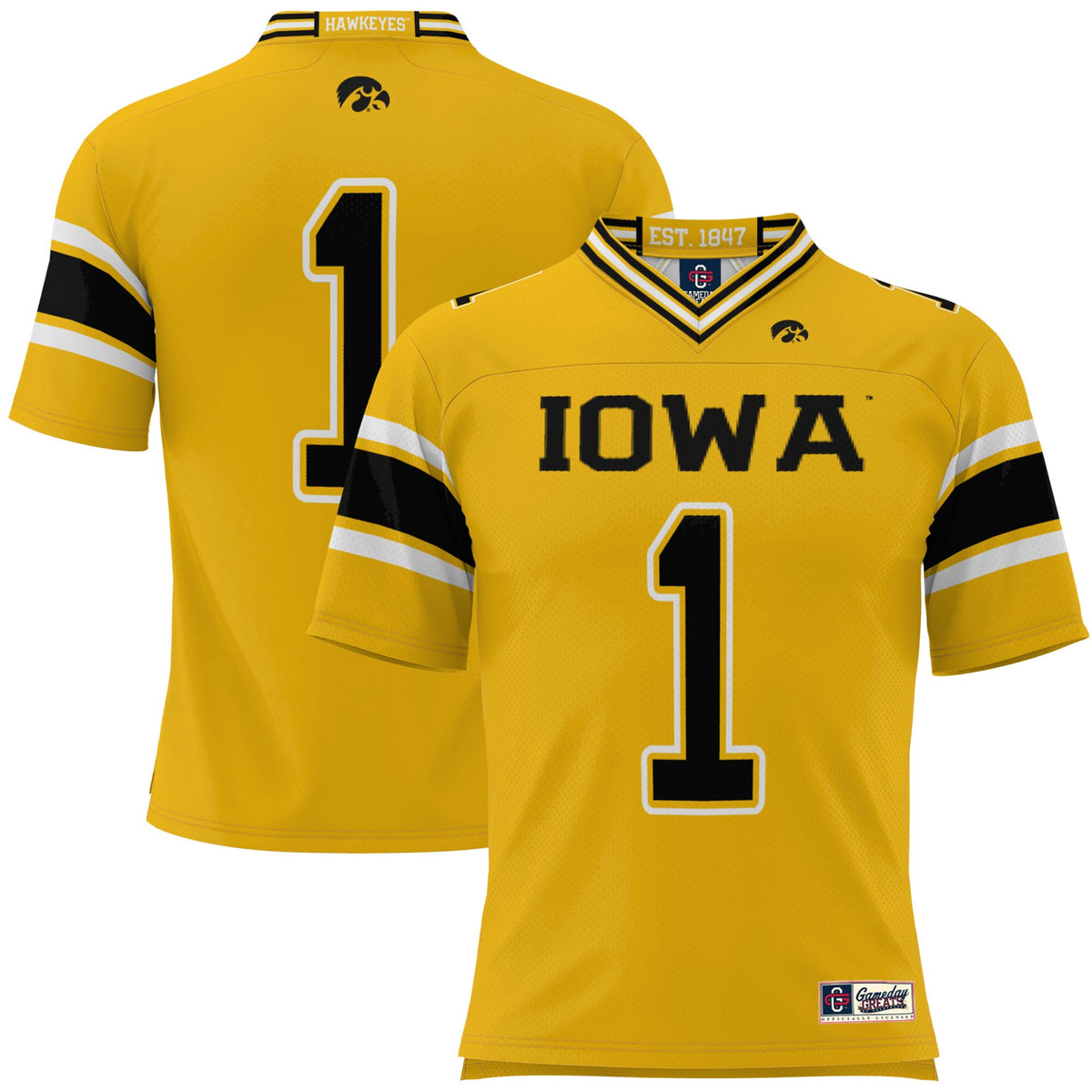 Iowa Hawkeyes gold jersey