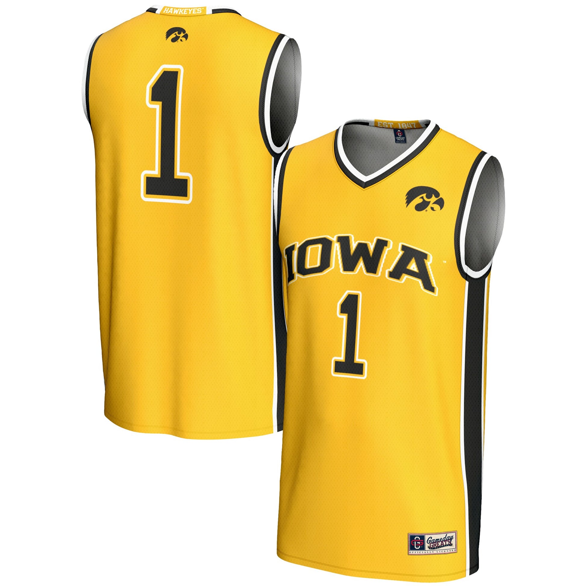 Iowa Hawkeyes gold jersey